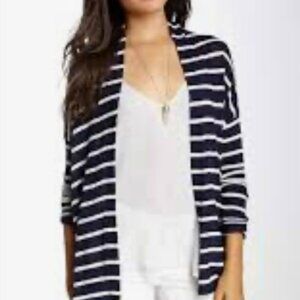 Splendid Striped Blue & White lightweight Cardigan - Size M